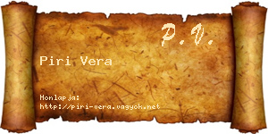 Piri Vera névjegykártya